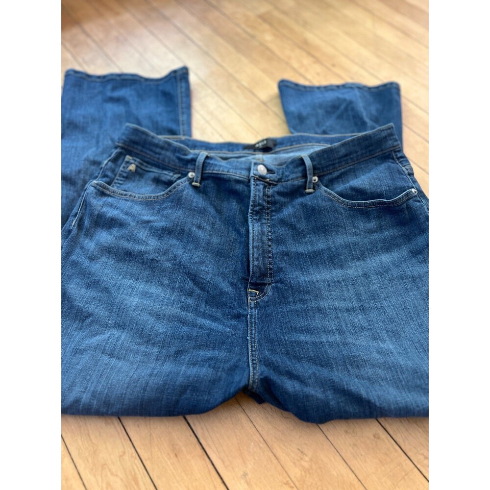 ABLE The Wide Leg Jeans Size 16W Blue Medium Wash High Rise Denim Womens EUC